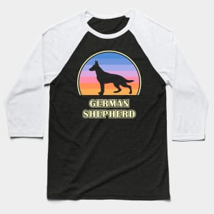 German Shepherd Vintage Sunset Dog Baseball T-Shirt